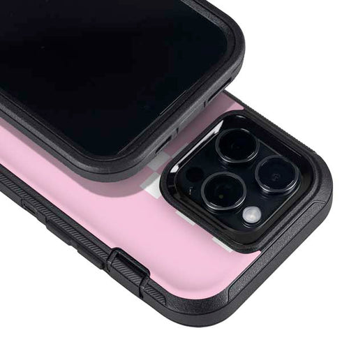 Pink Checkerboard Otterbox Defender iPhone Skin