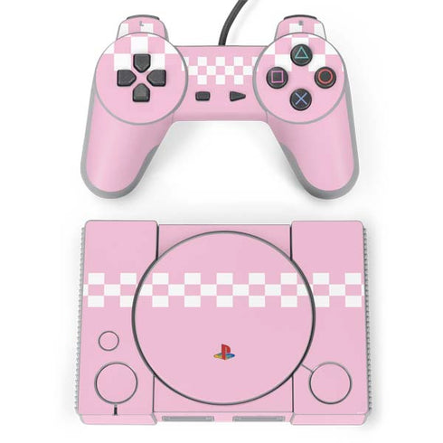 Pink Checkerboard PlayStation Classic Bundle Skin