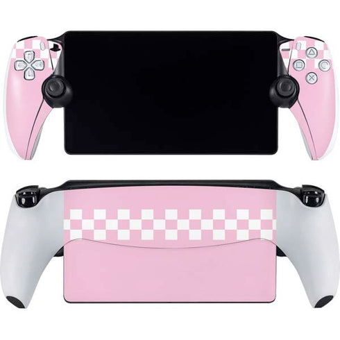 Pink Checkerboard PlayStation Portal Remote Player Skin