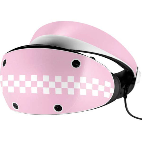 Pink Checkerboard PlayStation VR2 Skin