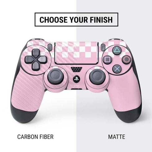 Pink Checkerboard PS4 Controller Skin
