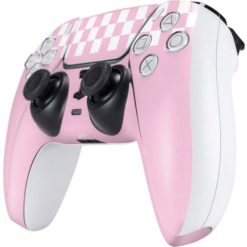 Pink Checkerboard PS5 Controller Skin