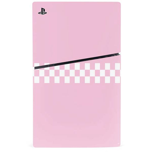 Pink Checkerboard PS5 Slim Digital Edition Bundle Skin
