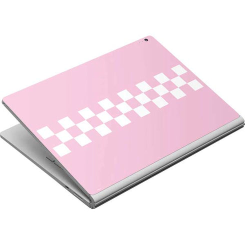 Pink Checkerboard Surface Book Skin