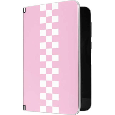 Pink Checkerboard Surface Duo Skin