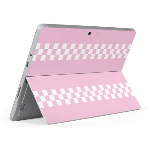 Pink Checkerboard Surface Go Skin
