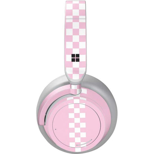 Pink Checkerboard Surface Headphones Skin