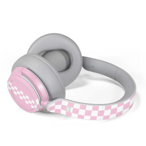 Pink Checkerboard Surface Headphones Skin