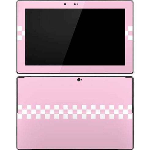 Pink Checkerboard Surface Pro Tablet Skin
