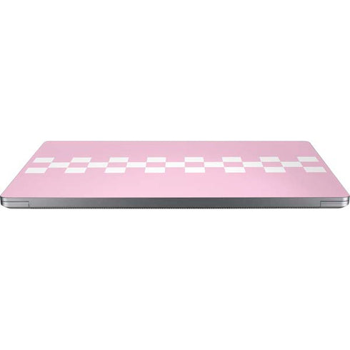 Pink Checkerboard Universal Laptop 12in (9.8 x 6.8in) Skin