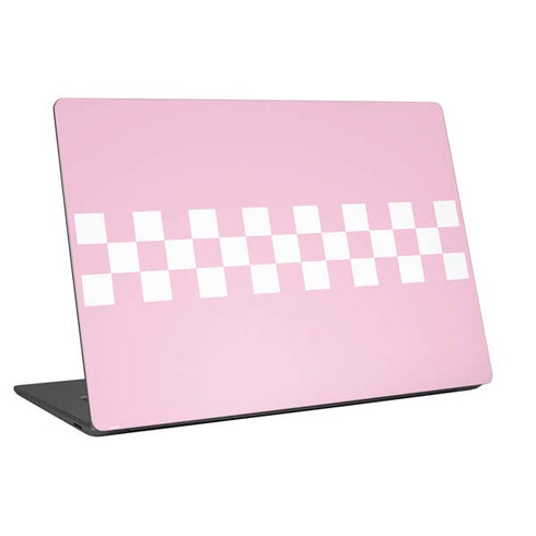 Pink Checkerboard Universal Laptop 16.6in (13.4 x 9.7in) Skin