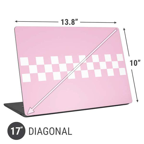Pink Checkerboard Universal Laptop 17in (13.8 x 10in) Skin