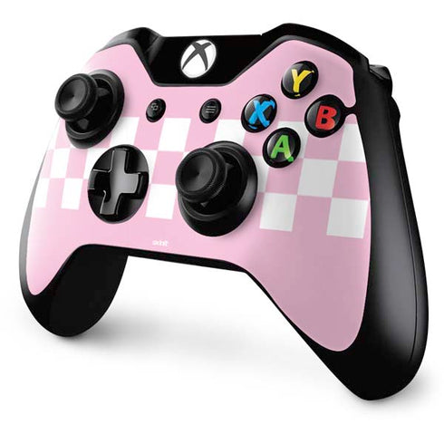 Pink Checkerboard Xbox One Controller Skin