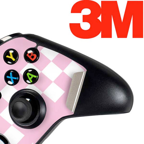 Pink Checkerboard Xbox One Controller Skin