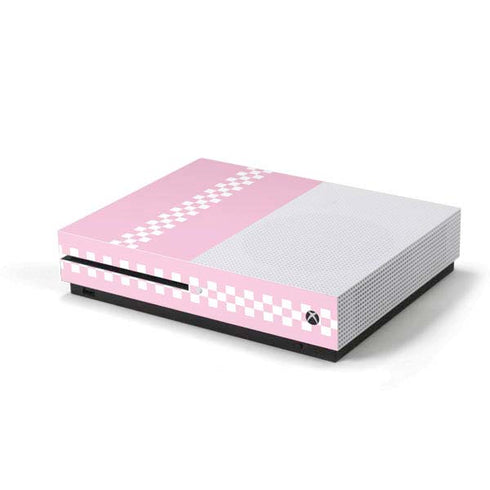 Pink Checkerboard Xbox One S Console Skin