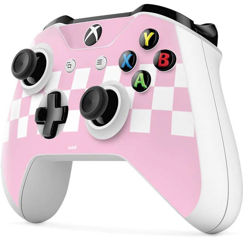 Pink Checkerboard Xbox One S Controller Skin