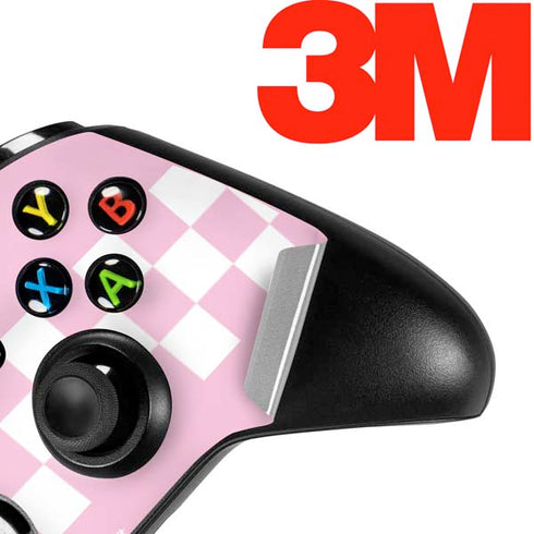 Pink Checkerboard Xbox One S Controller Skin