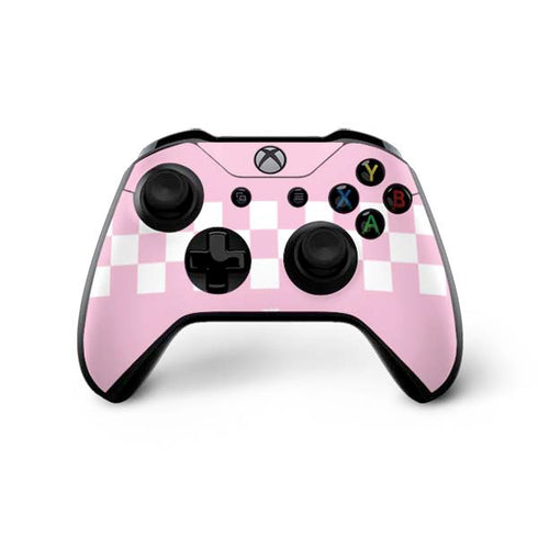 Pink Checkerboard Xbox One X Controller Skin