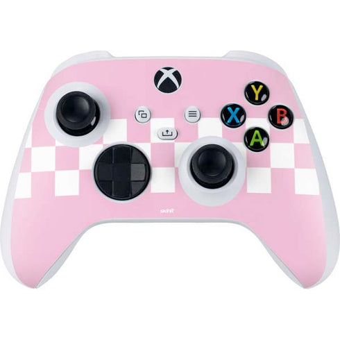 Pink Checkerboard Xbox Series S Controller Skin
