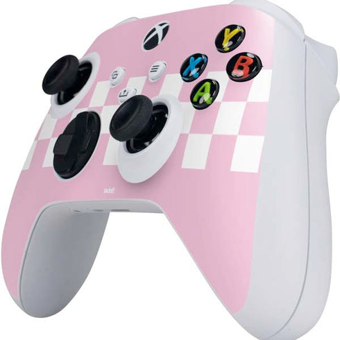 Pink Checkerboard Xbox Series S Controller Skin