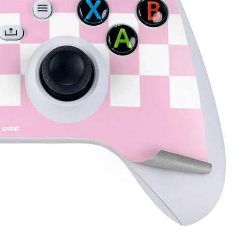 Pink Checkerboard Xbox Series S Controller Skin