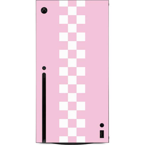 Pink Checkerboard Xbox Series X Console Skin