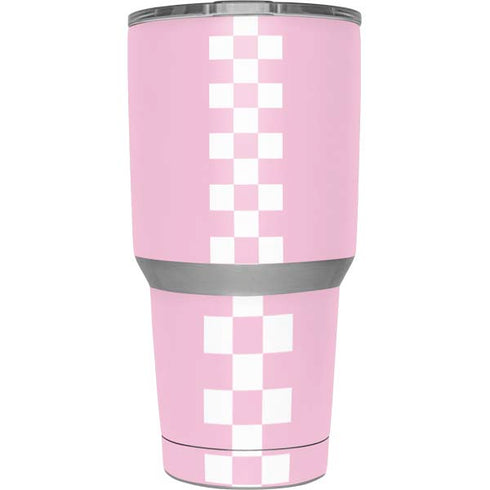 Pink Checkerboard Yeti 30oz Rambler Tumbler Skin
