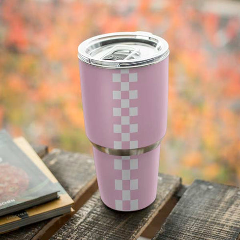 Pink Checkerboard Yeti 30oz Rambler Tumbler Skin