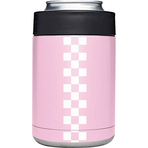 Pink Checkerboard Yeti Colster Can Insulator Skin