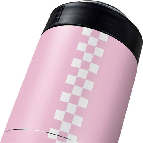Pink Checkerboard Yeti Colster Can Insulator Skin