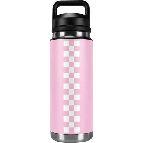 Pink Checkerboard YETI Rambler 26oz Bottle Skin