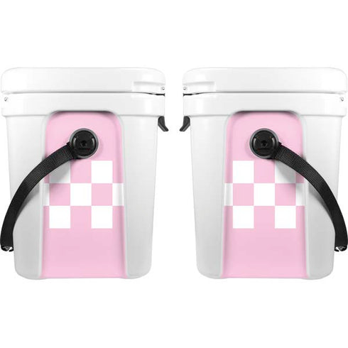 Pink Checkerboard YETI Roadie 24 Hard Cooler Skin