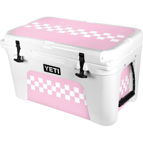 Pink Checkerboard YETI Tundra 45 Hard Cooler Skin