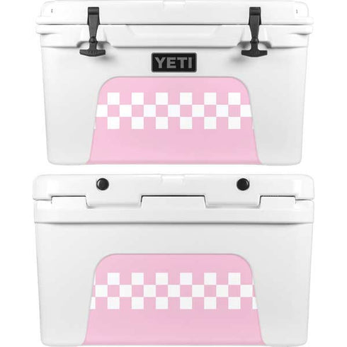 Pink Checkerboard YETI Tundra 45 Hard Cooler Skin