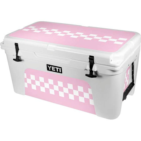 Pink Checkerboard YETI Tundra 65 Hard Cooler Skin