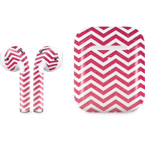 Pink Chevron Apple AirPods 2 Skin