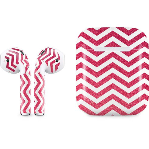 Pink Chevron Apple AirPods Skin