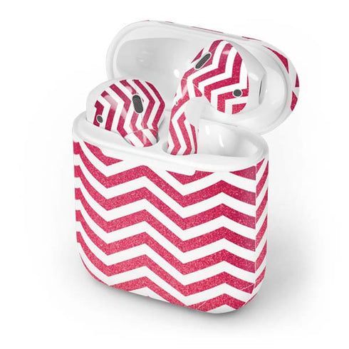 Pink Chevron Apple AirPods Skin