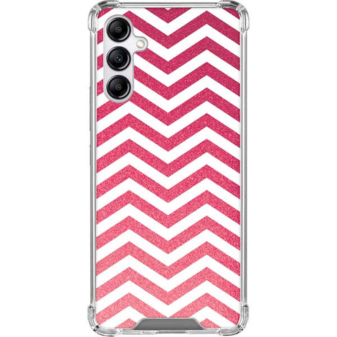 Pink Chevron Galaxy A15 5G Clear Case