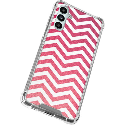 Pink Chevron Galaxy A15 5G Clear Case