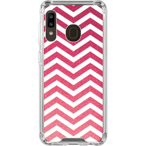 Pink Chevron Galaxy A30 Clear Case