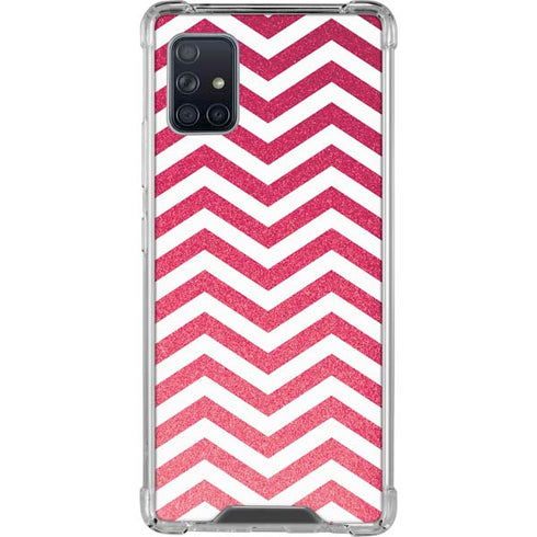 Pink Chevron Galaxy A51 5G Clear Case