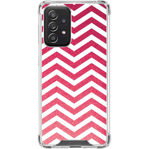 Pink Chevron Galaxy A52 5G Clear Case