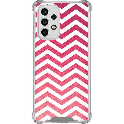 Pink Chevron Galaxy A53 5G Clear Case