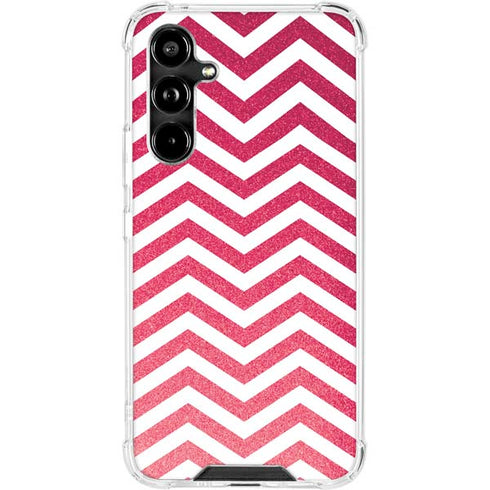 Pink Chevron Galaxy A54 5G Clear Case