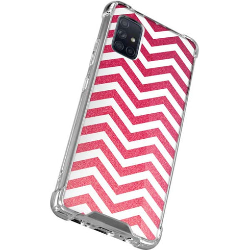 Pink Chevron Galaxy A71 5G Clear Case