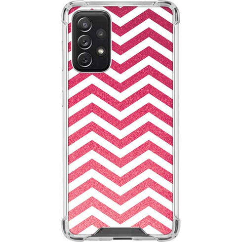 Pink Chevron Galaxy A72 5G Clear Case