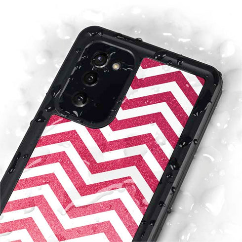 Pink Chevron Galaxy Note20 5G Waterproof Case