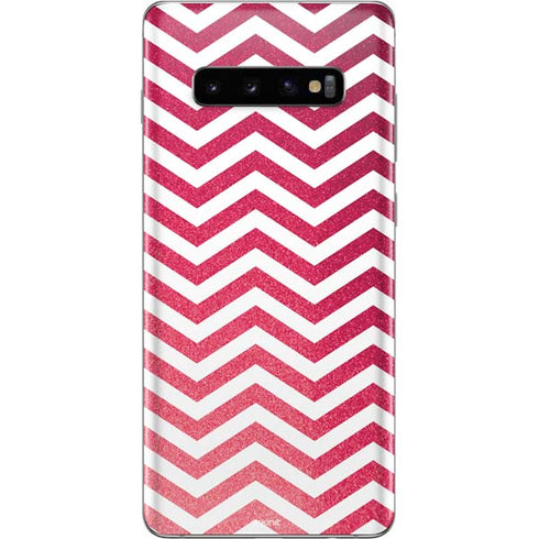 Pink Chevron Galaxy S10 Plus Skin
