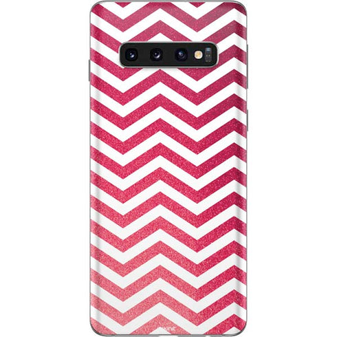 Pink Chevron Galaxy S10 Skin